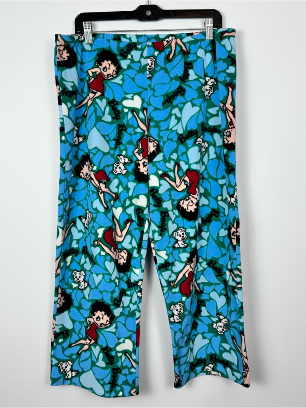 Betty Boop Blue Green Heart Print Lounge Pants